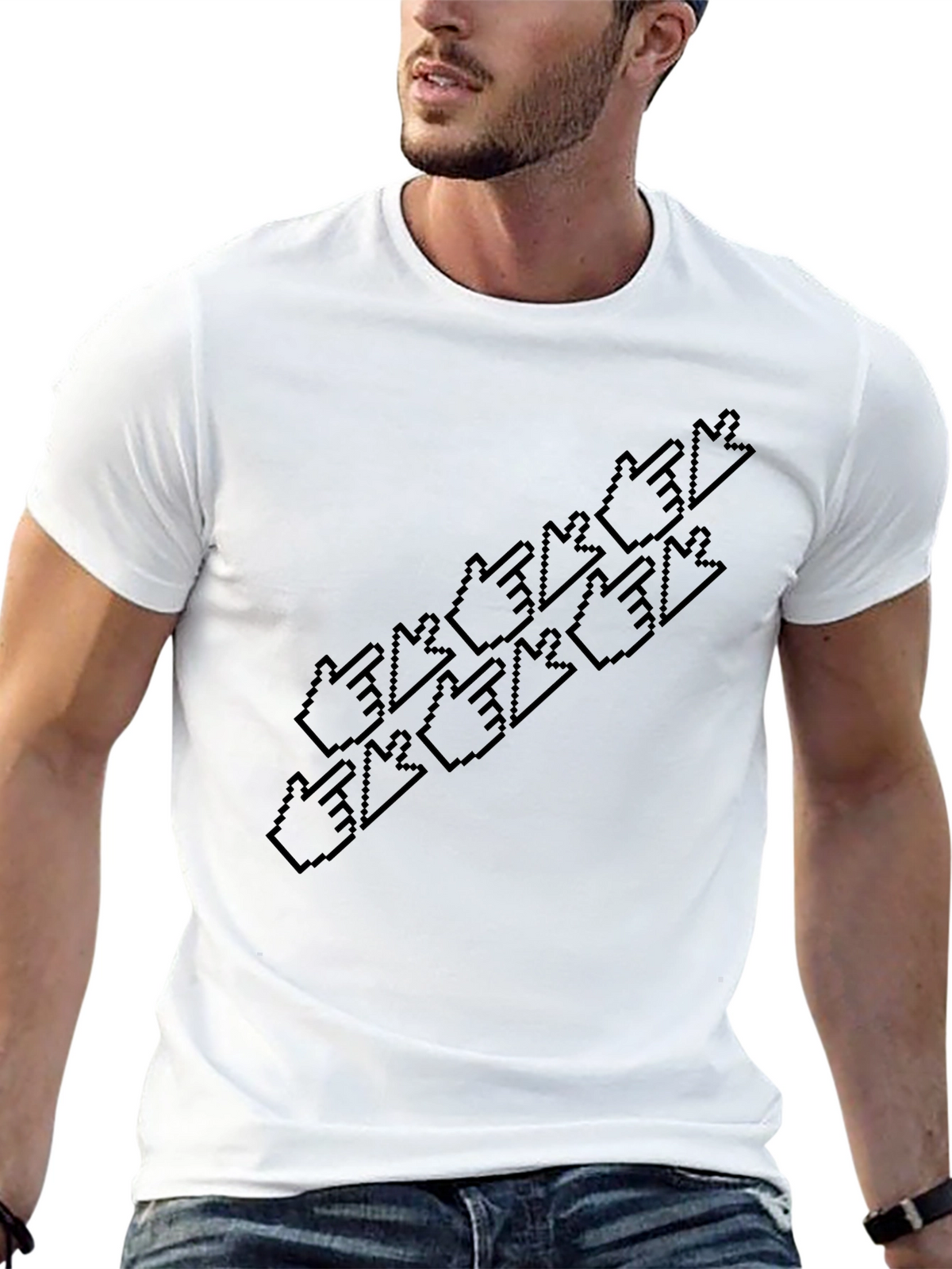 Pixel Hand Pointer T-Shirt - Unique Graphic Tee
