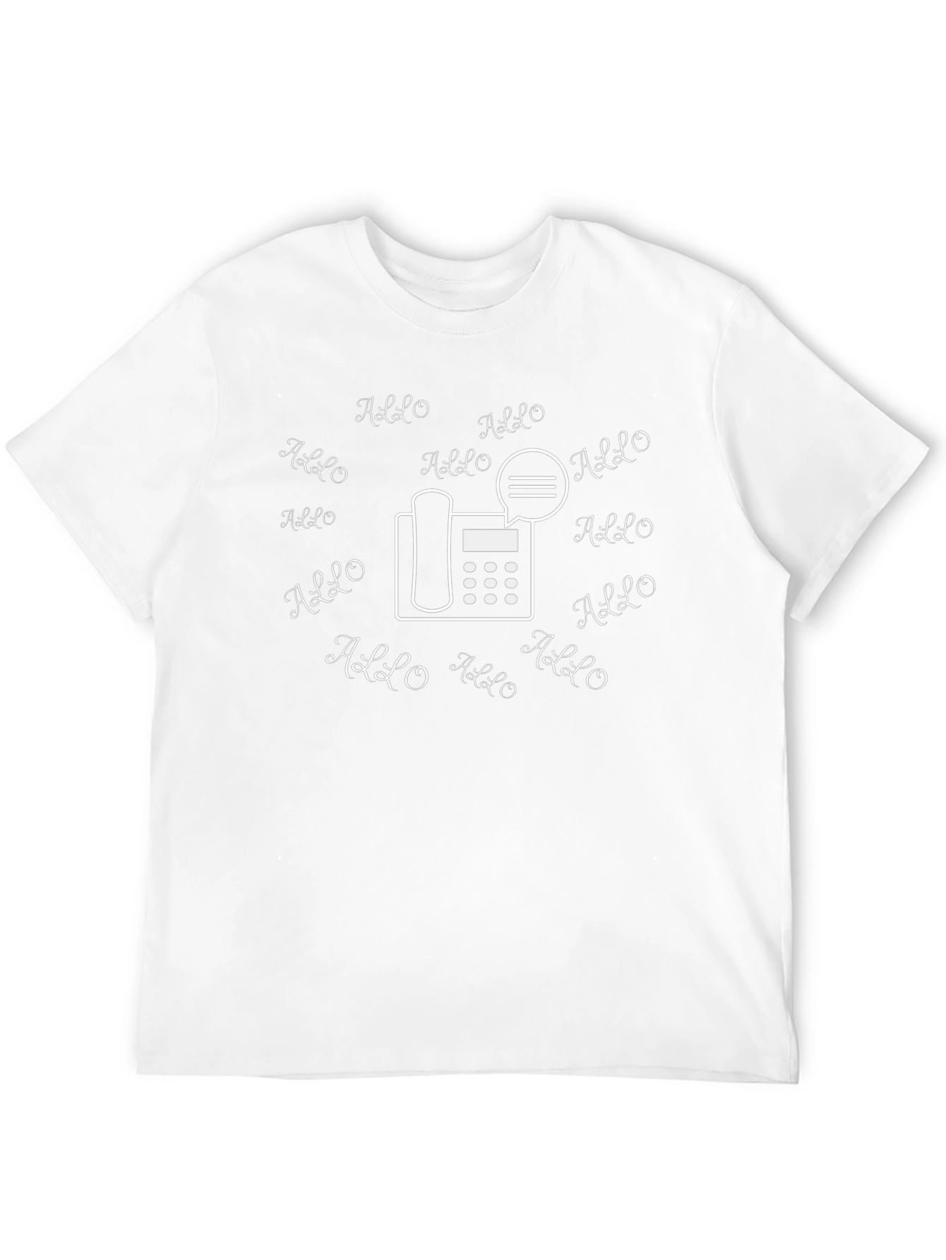 Allo Phone Graphic Tee - Black Cotton T-Shirt