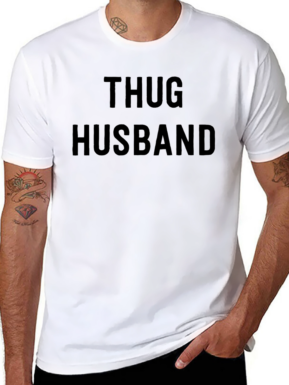 Thug Husband Graphic Tee - Bold Statement T-Shirt