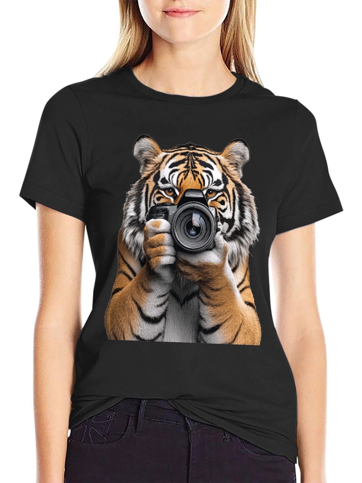 Tiger Photographer Graphic T-Shirt - Animal Lover Tee