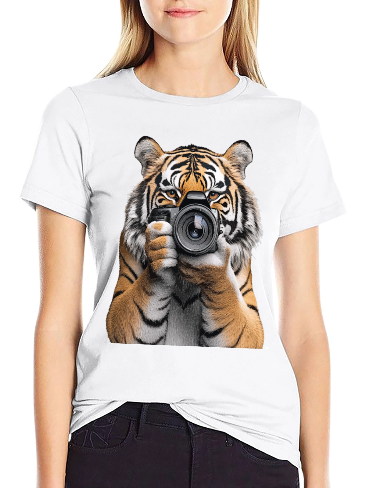 Tiger Photographer Graphic T-Shirt - Animal Lover Tee