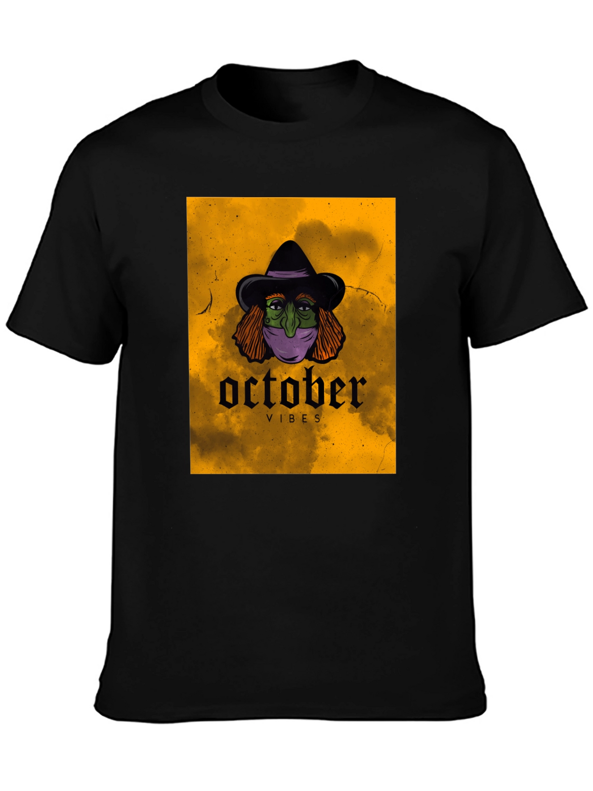 October Vibes Witch T-Shirt - Halloween Graphic Tee