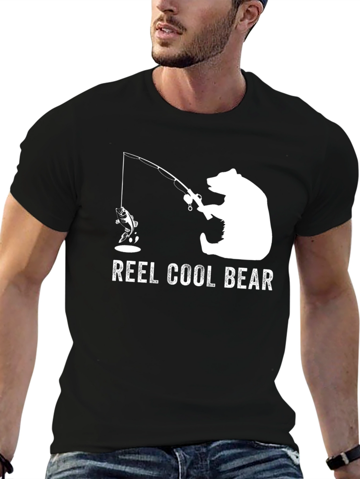 Reel Cool Bear T-Shirt - Fishing Graphic Tee