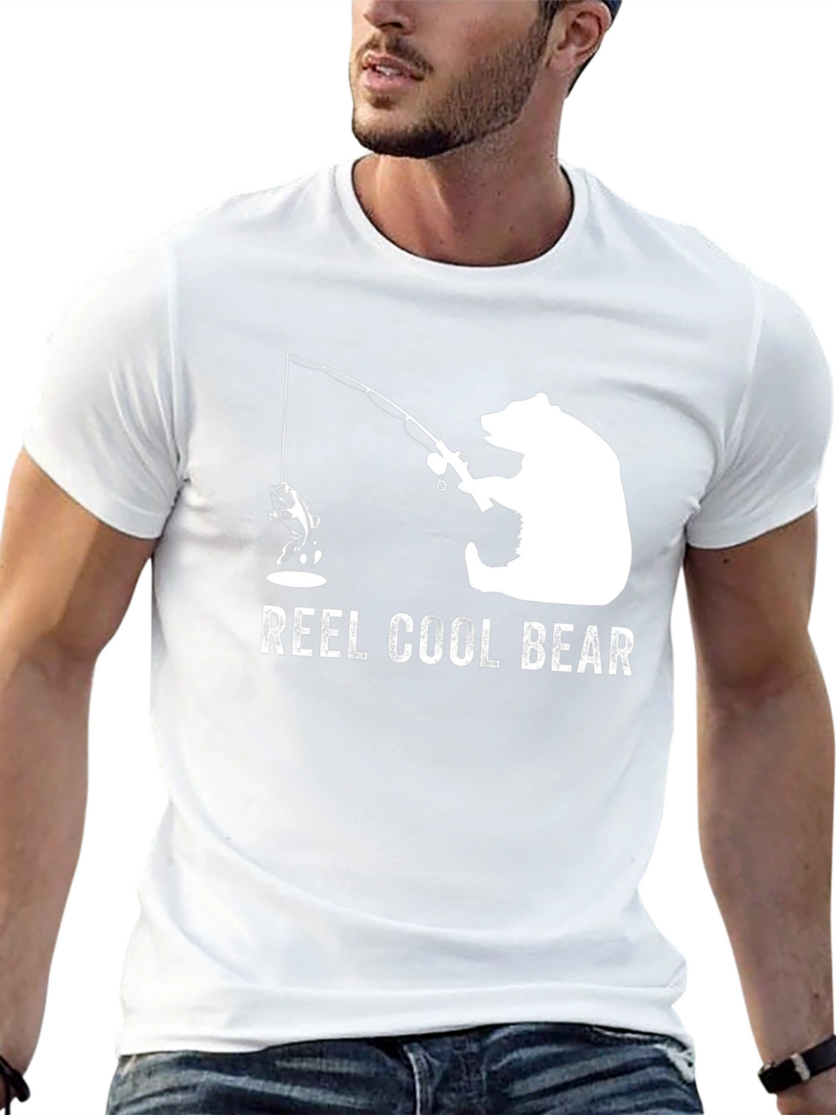 Reel Cool Bear T-Shirt - Fishing Graphic Tee
