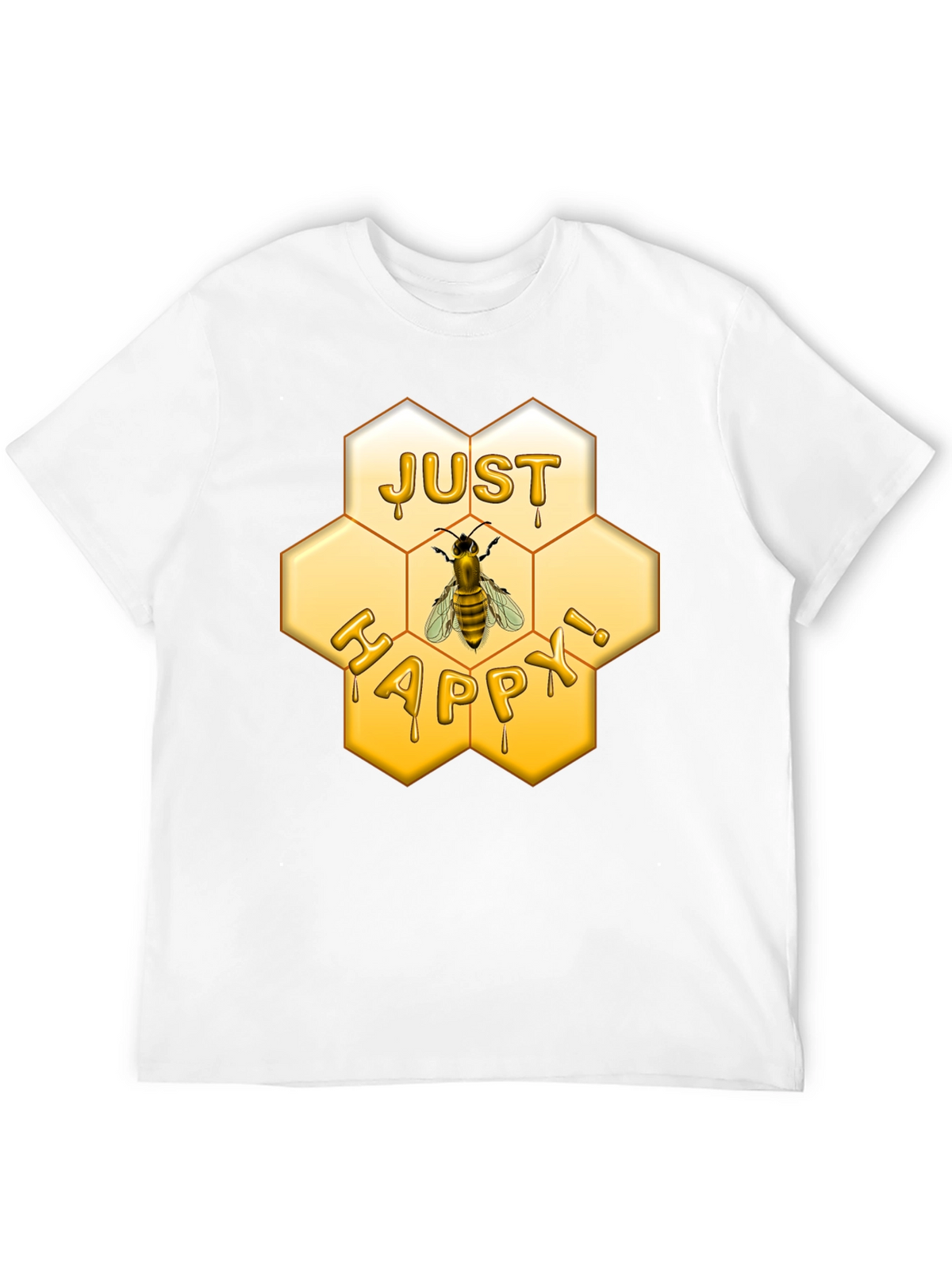 Just Happy Bee Honeycomb T-Shirt