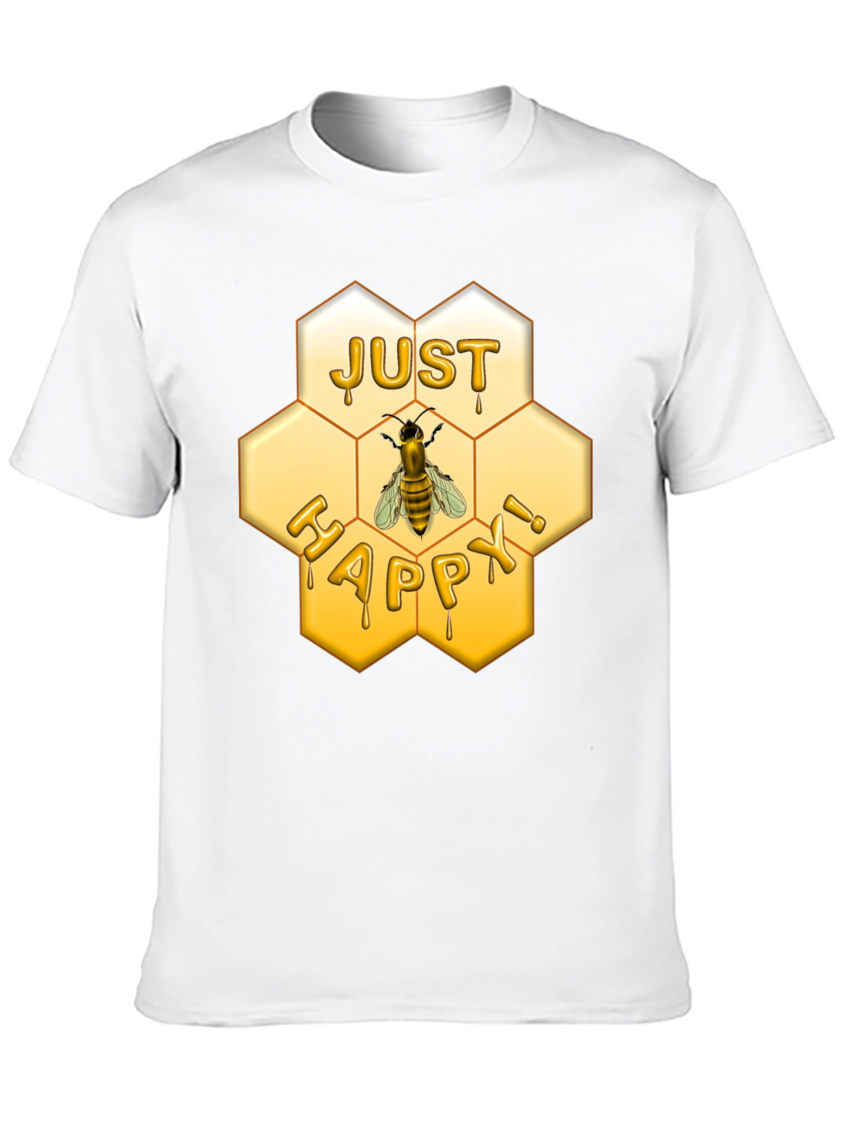 Just Happy Bee Honeycomb T-Shirt