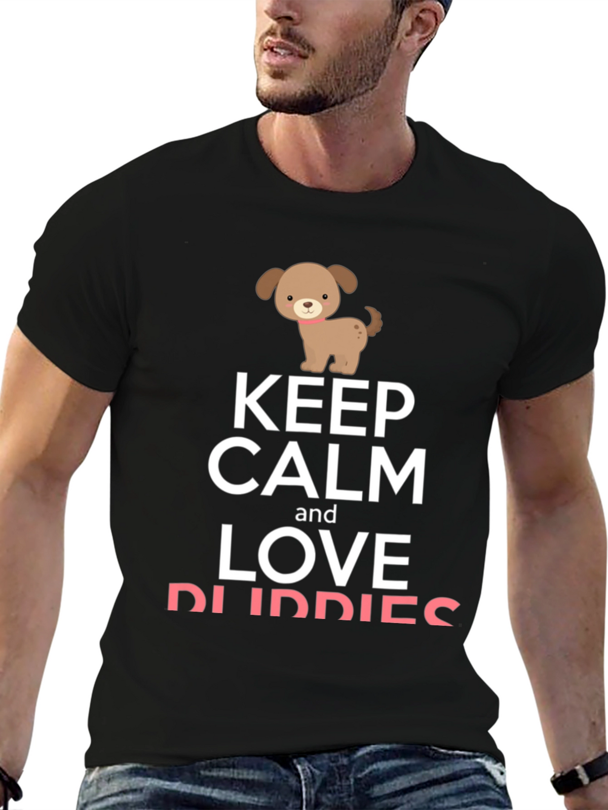 Keep Calm and Love Puppies Graphic Tee
