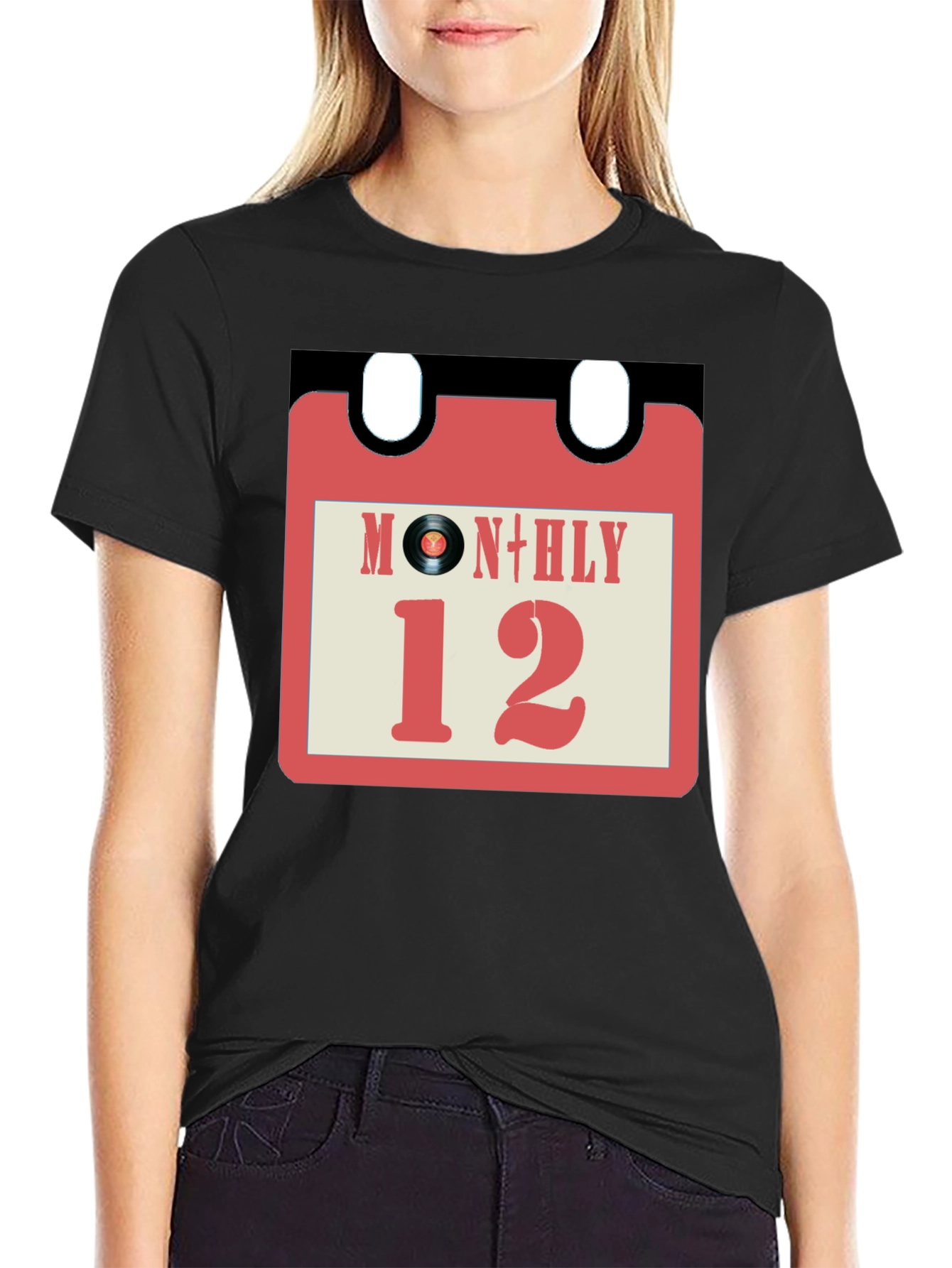 Monthly Vinyl Record Calendar T-Shirt