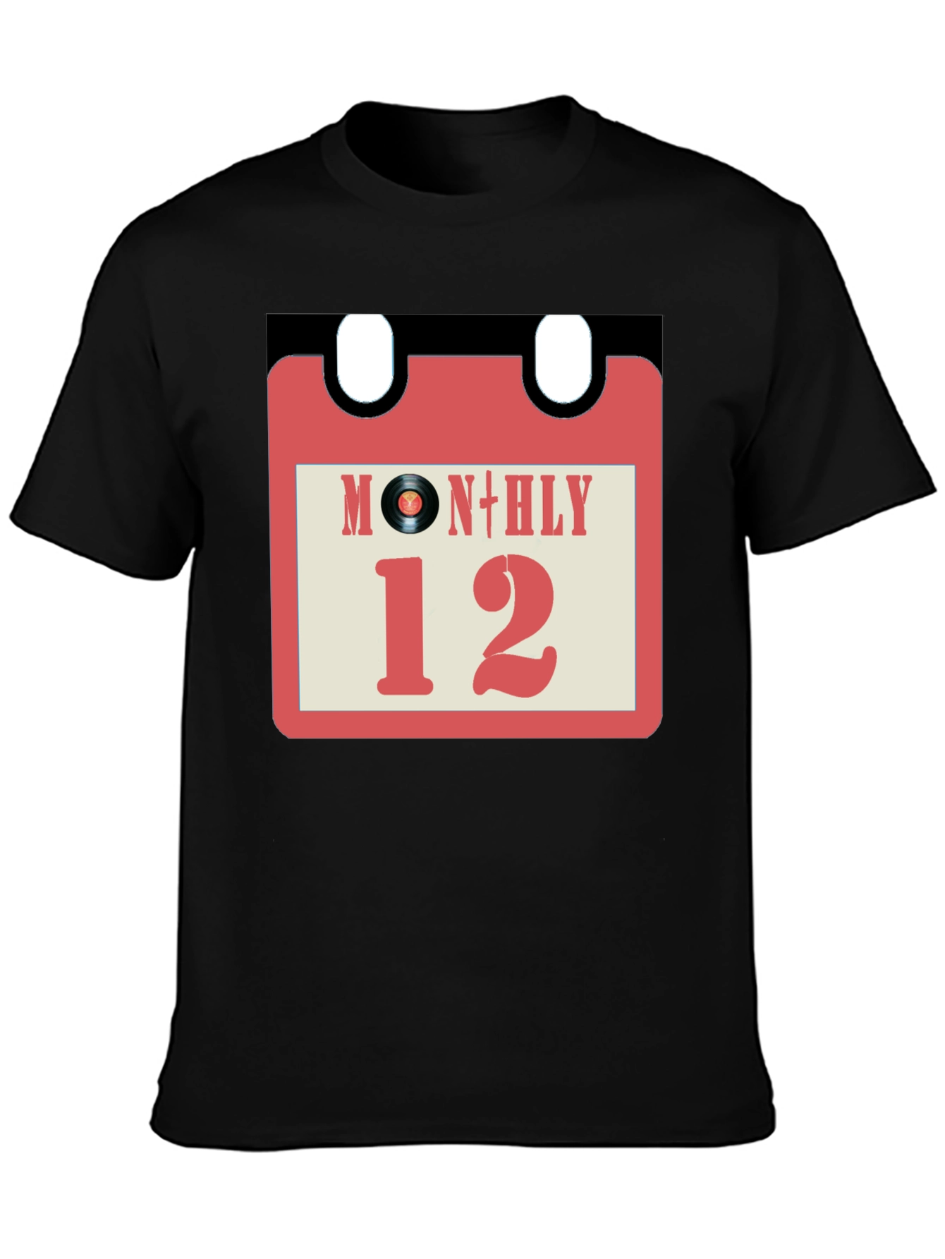 Monthly Vinyl Record Calendar T-Shirt