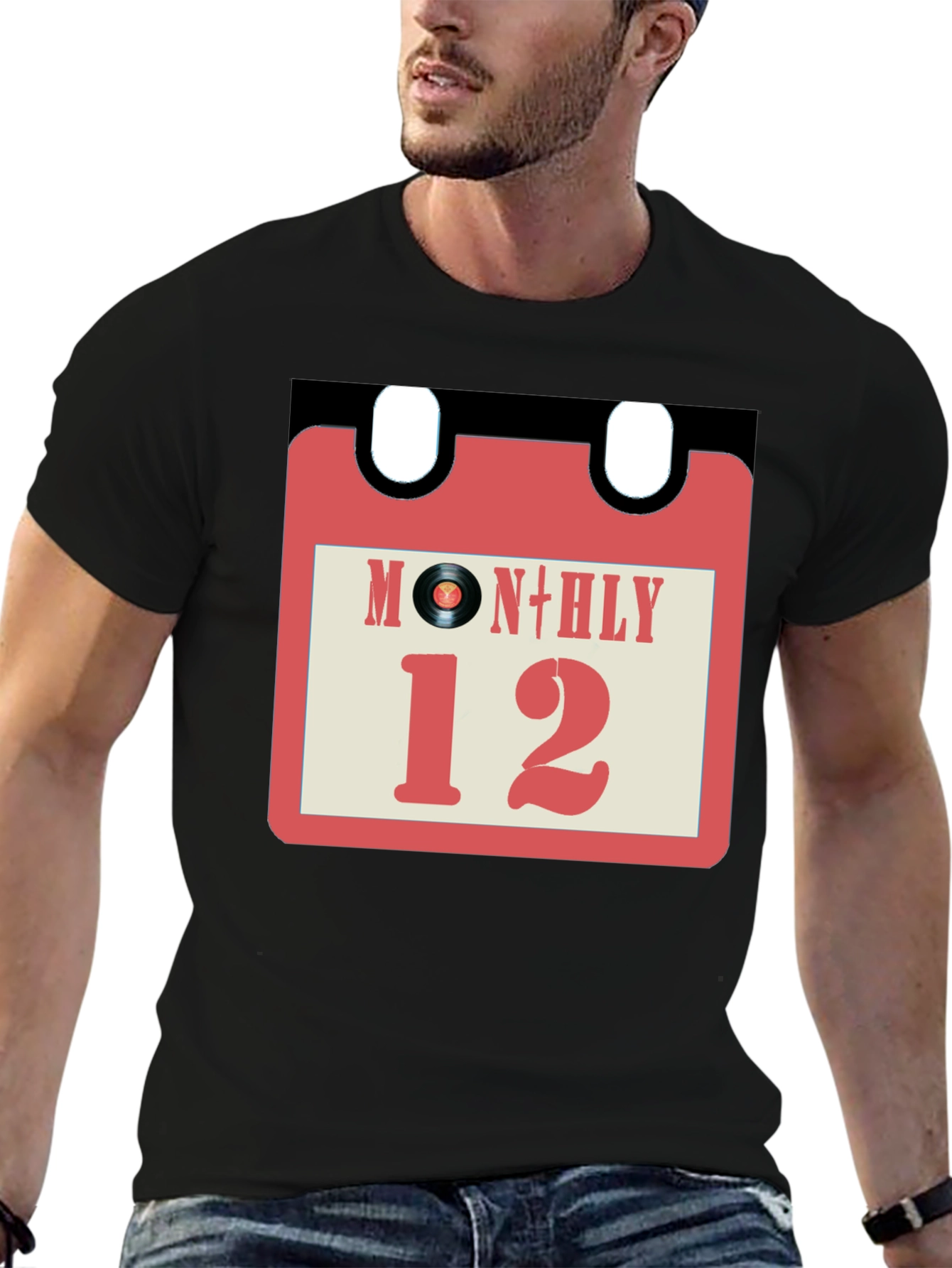 Monthly Vinyl Record Calendar T-Shirt