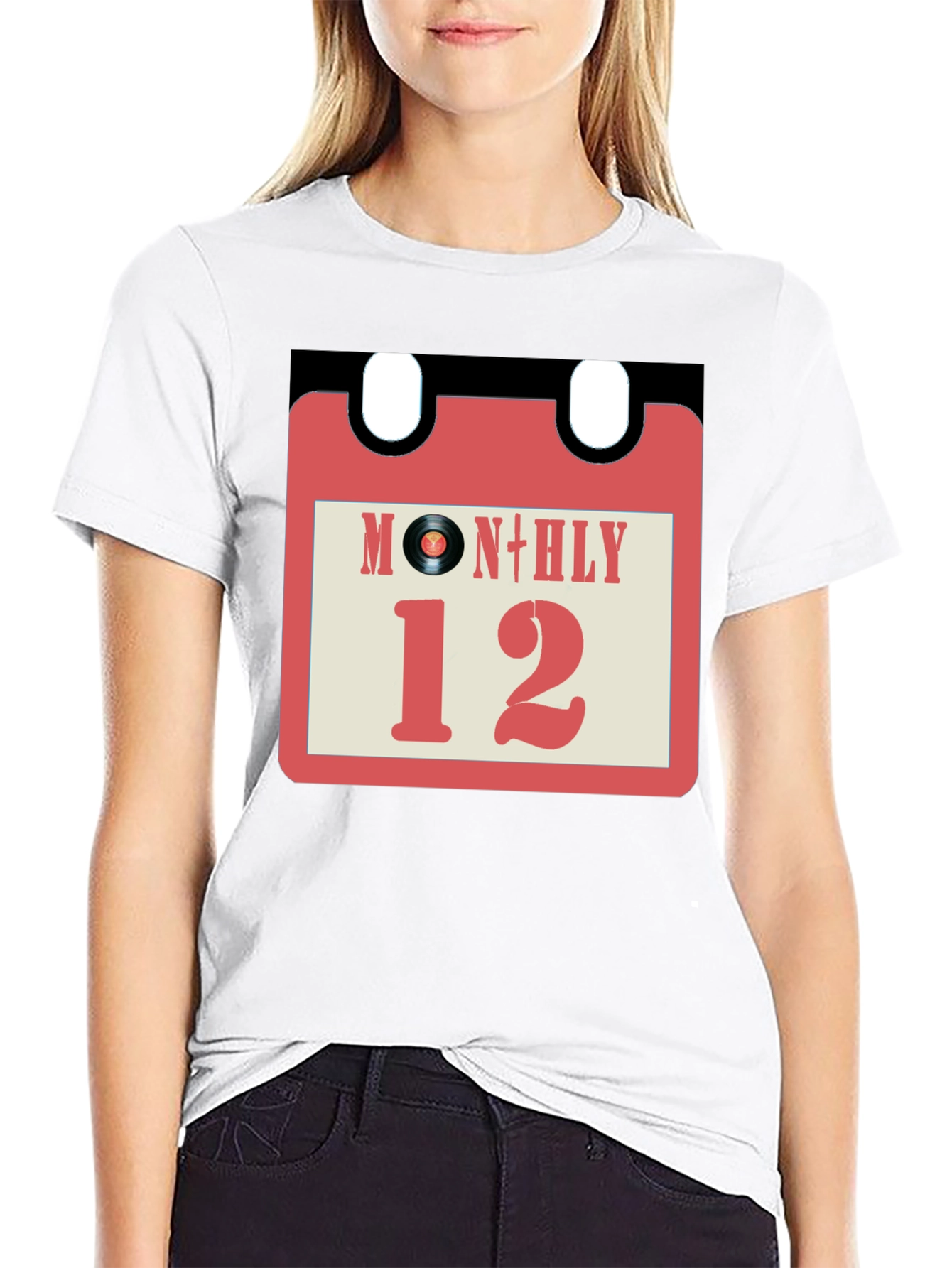 Monthly Vinyl Record Calendar T-Shirt