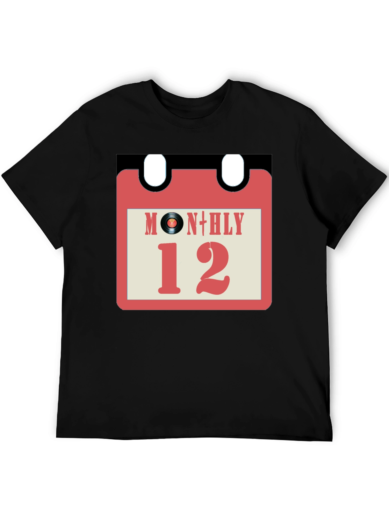 Monthly Vinyl Record Calendar T-Shirt