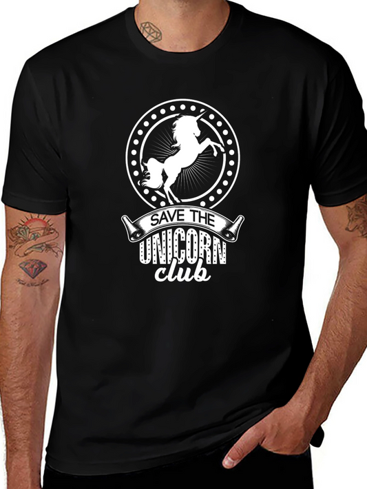 Save the Unicorn Club Black Graphic Tee
