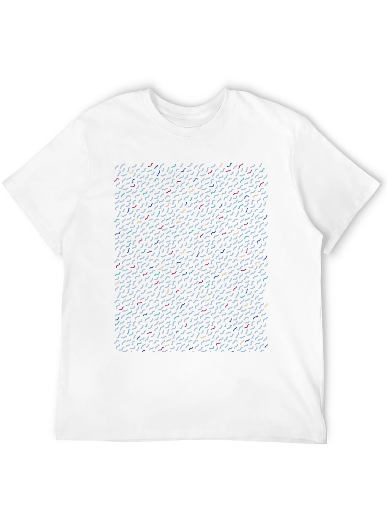 Abstract Line Pattern Black T-Shirt
