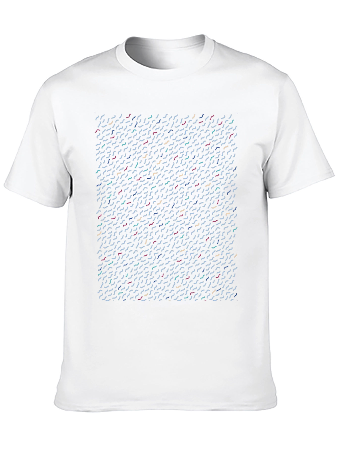 Abstract Line Pattern Black T-Shirt