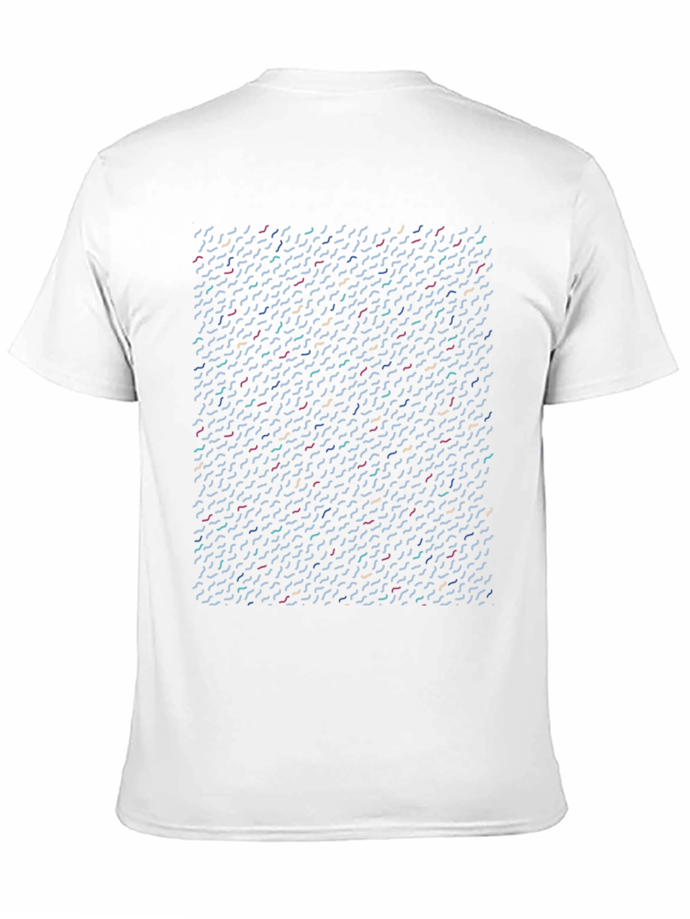 Abstract Line Pattern Black T-Shirt