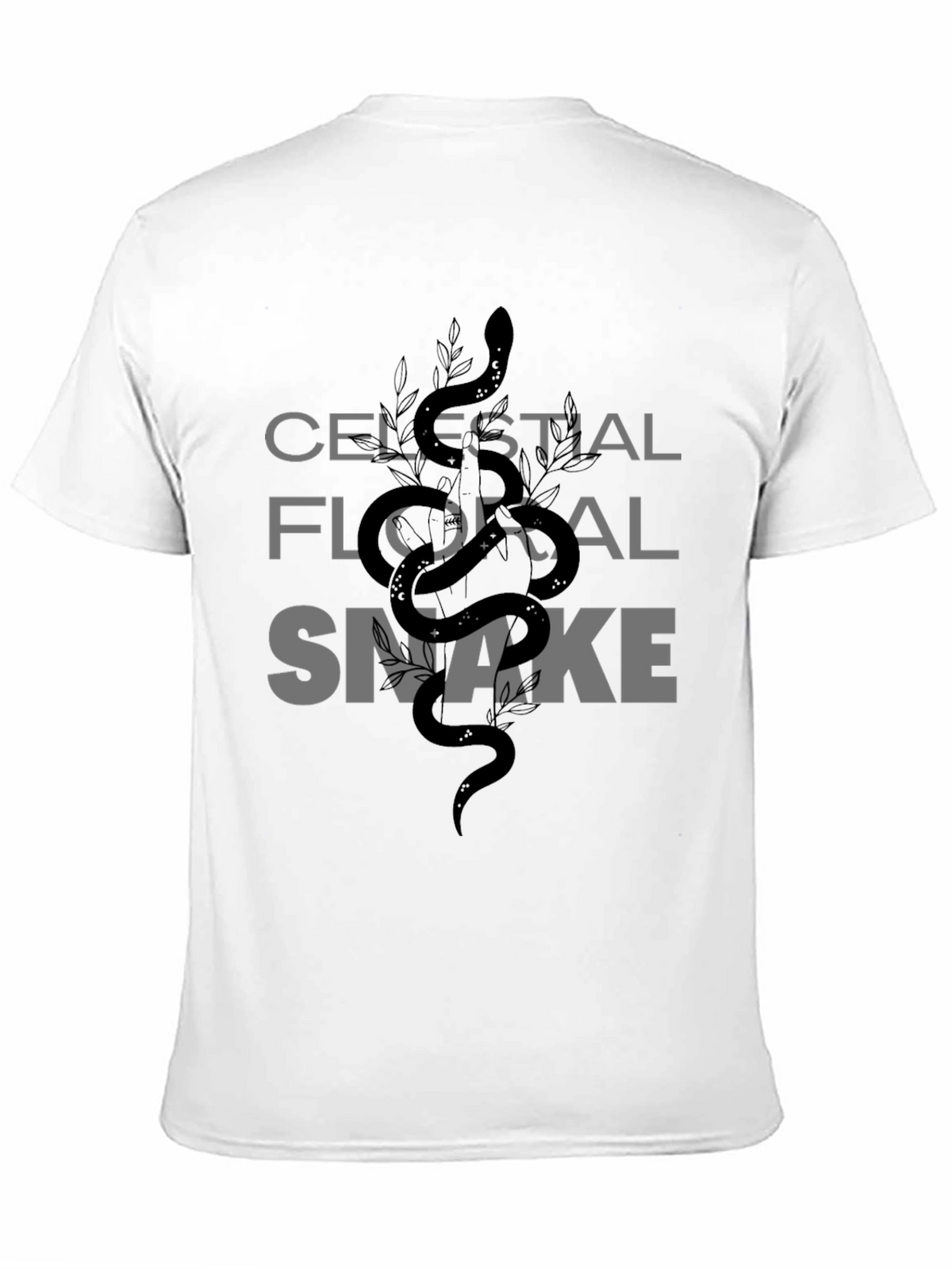 Celestial Floral Snake Graphic Tee
