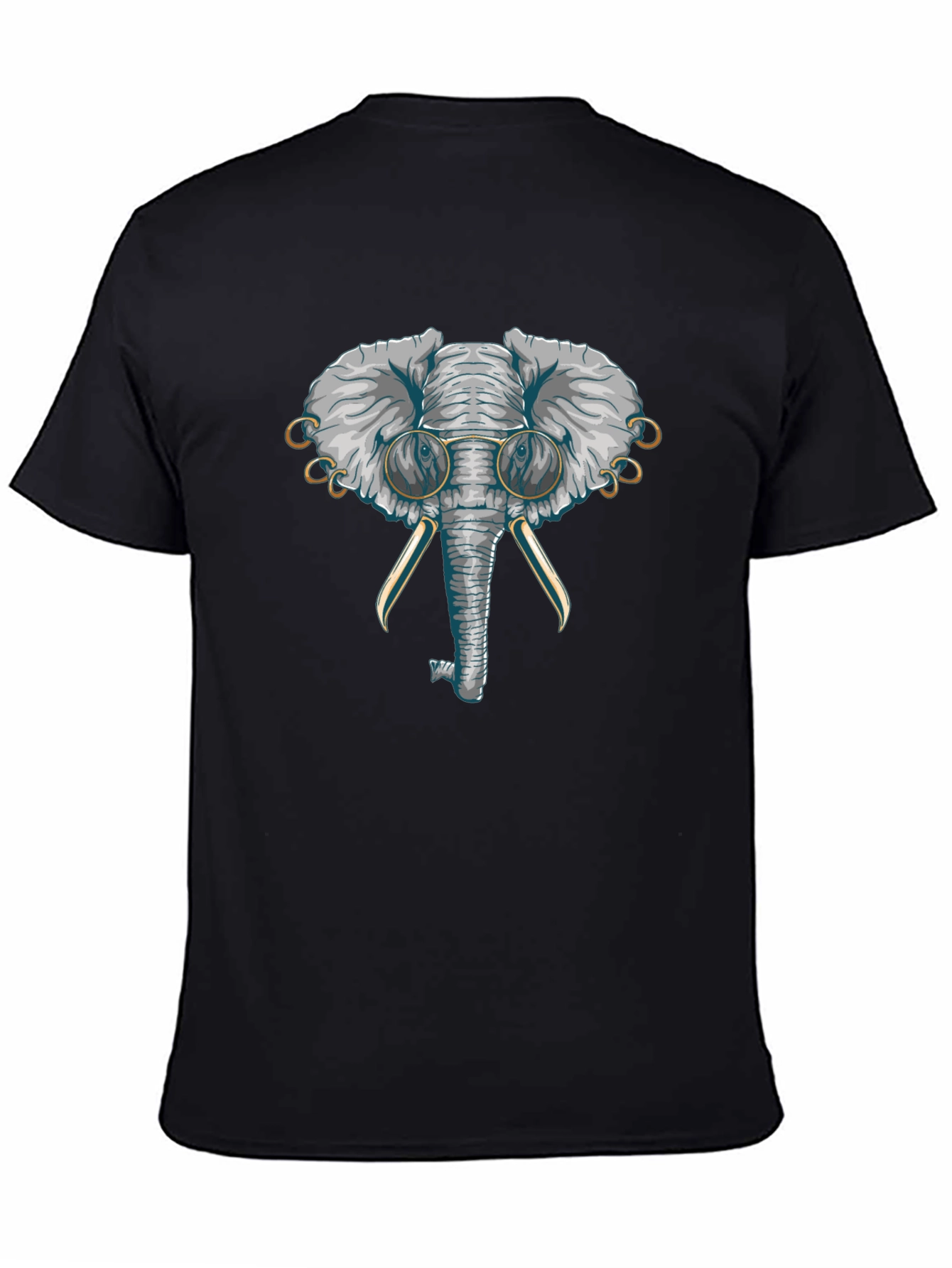 Elephant with Glasses Graphic T-Shirt