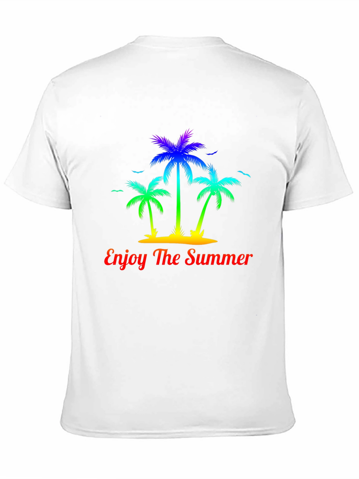 Summer Palm Tree Graphic Tee - Enjoy The Summer