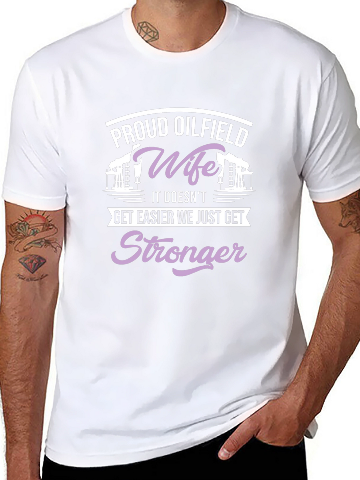 Proud Oilfield Wife Black T-Shirt