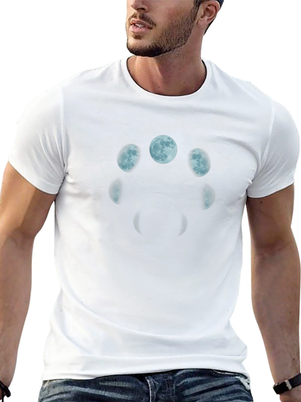 Lunar Phases Black T-Shirt