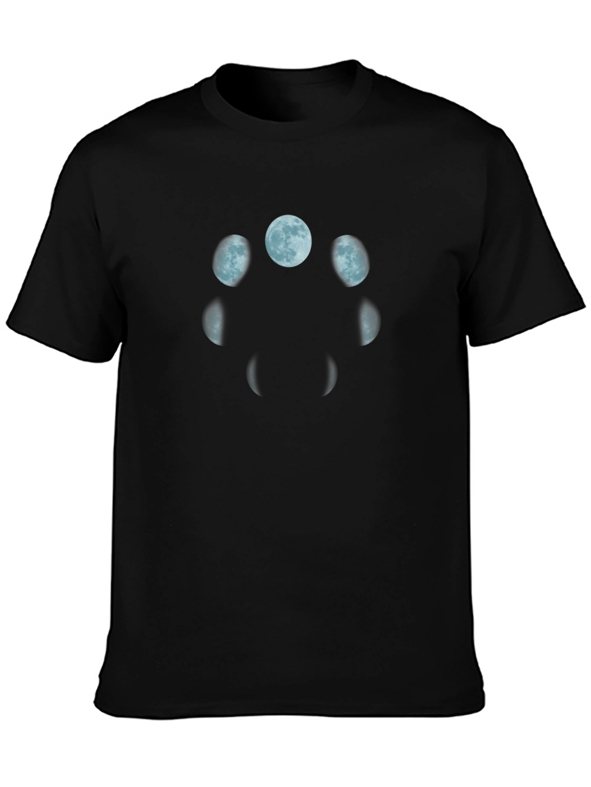Lunar Phases Black T-Shirt