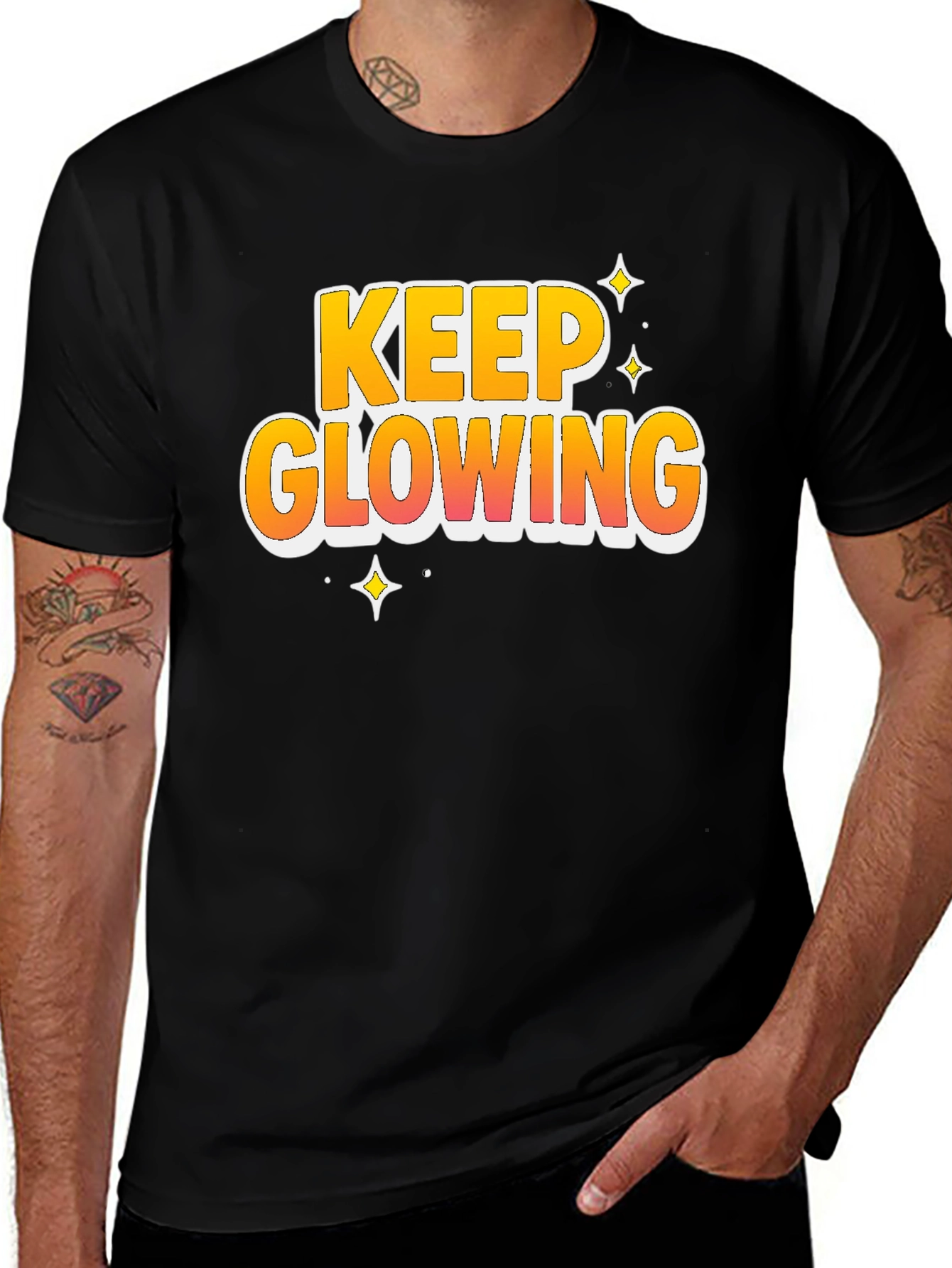 Keep Glowing Graphic T-Shirt - Stylish Trendy Tee