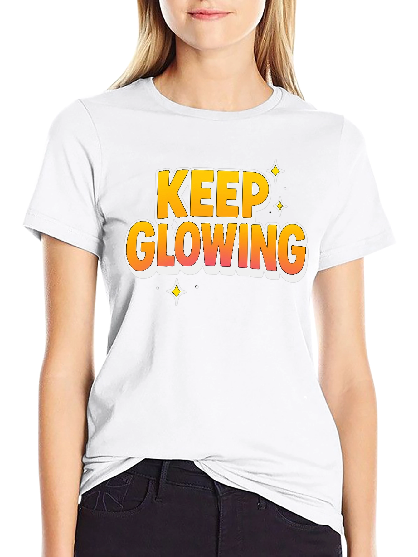 Keep Glowing Graphic T-Shirt - Stylish Trendy Tee