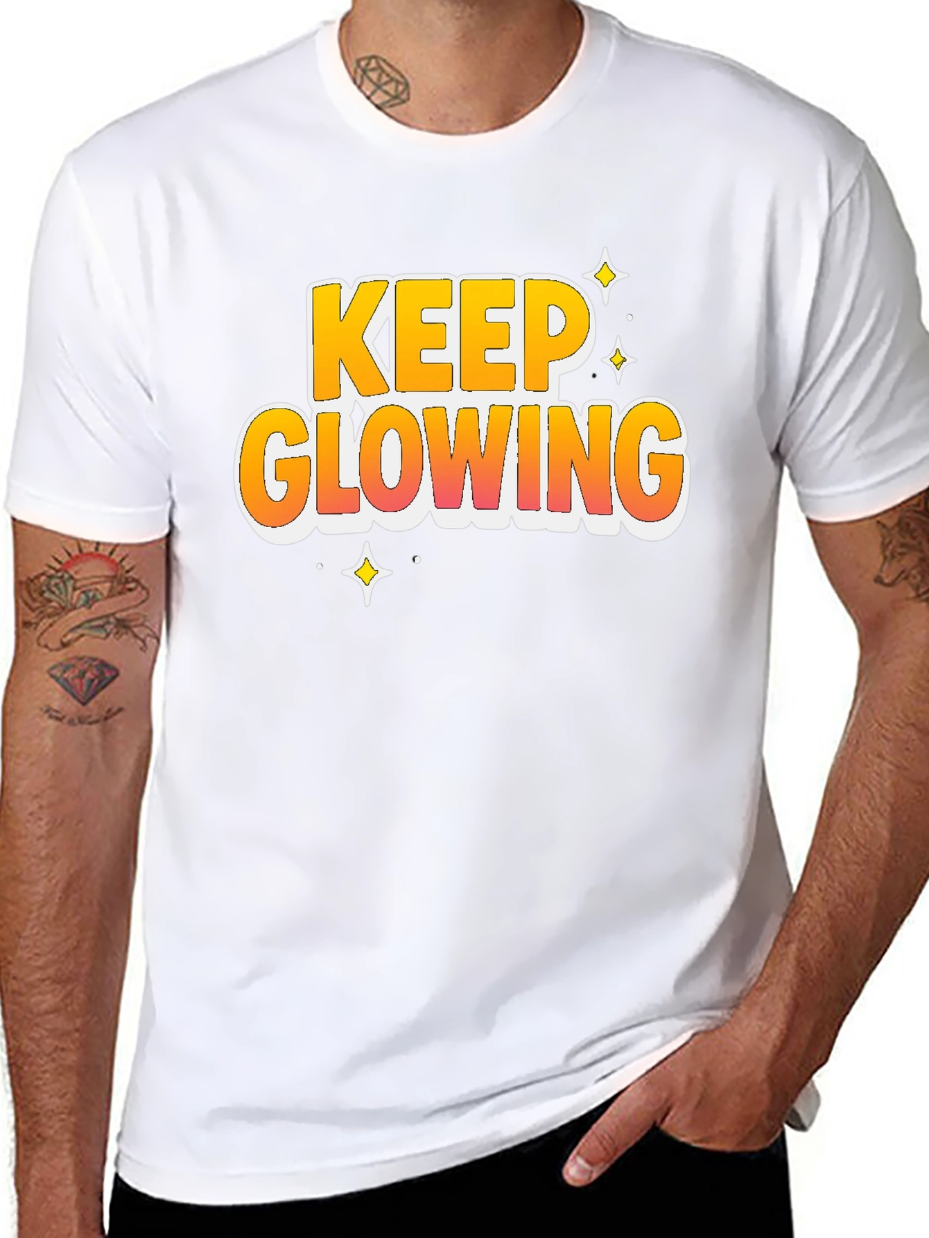 Keep Glowing Graphic T-Shirt - Stylish Trendy Tee