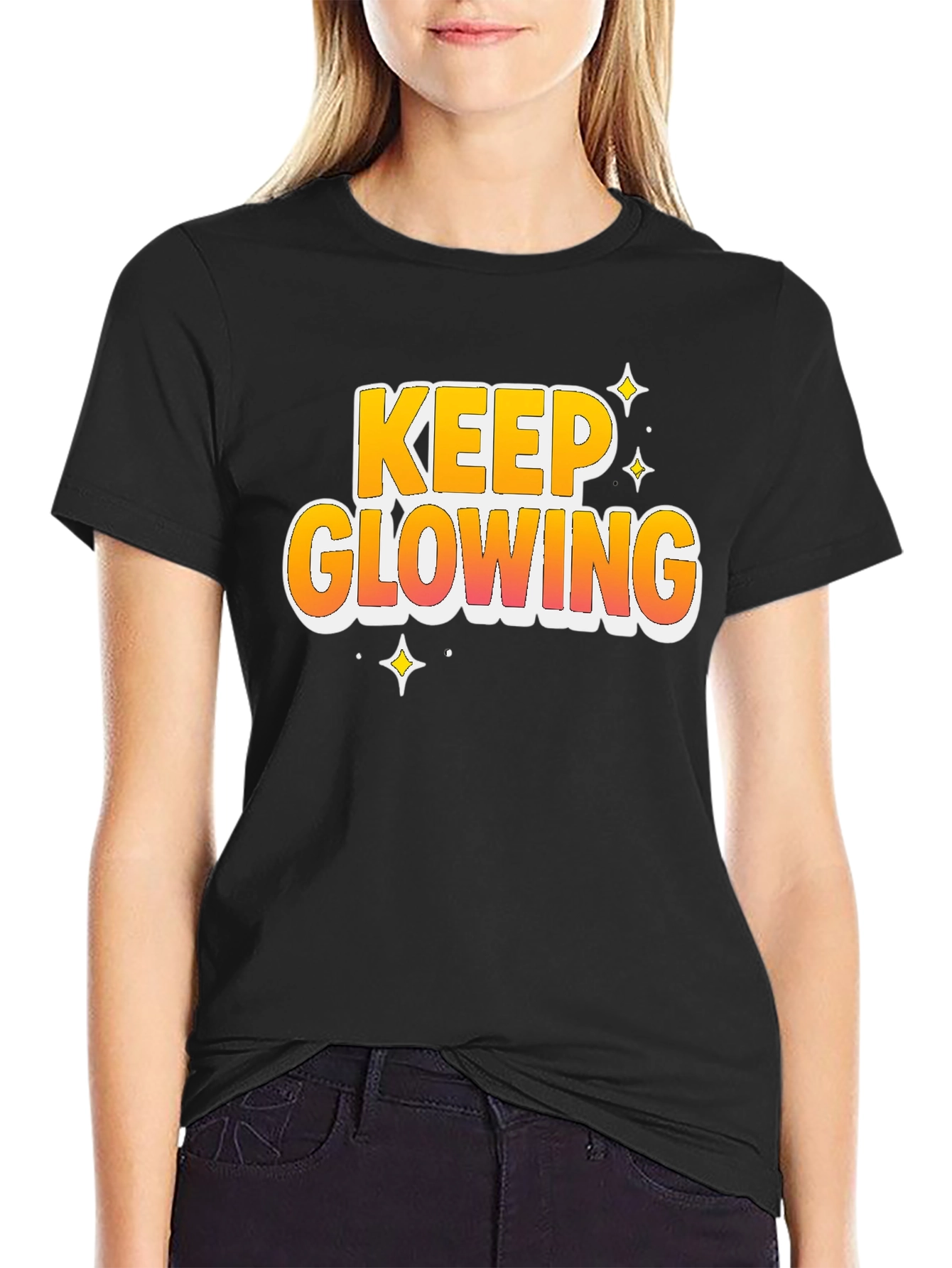 Keep Glowing Graphic T-Shirt - Stylish Trendy Tee