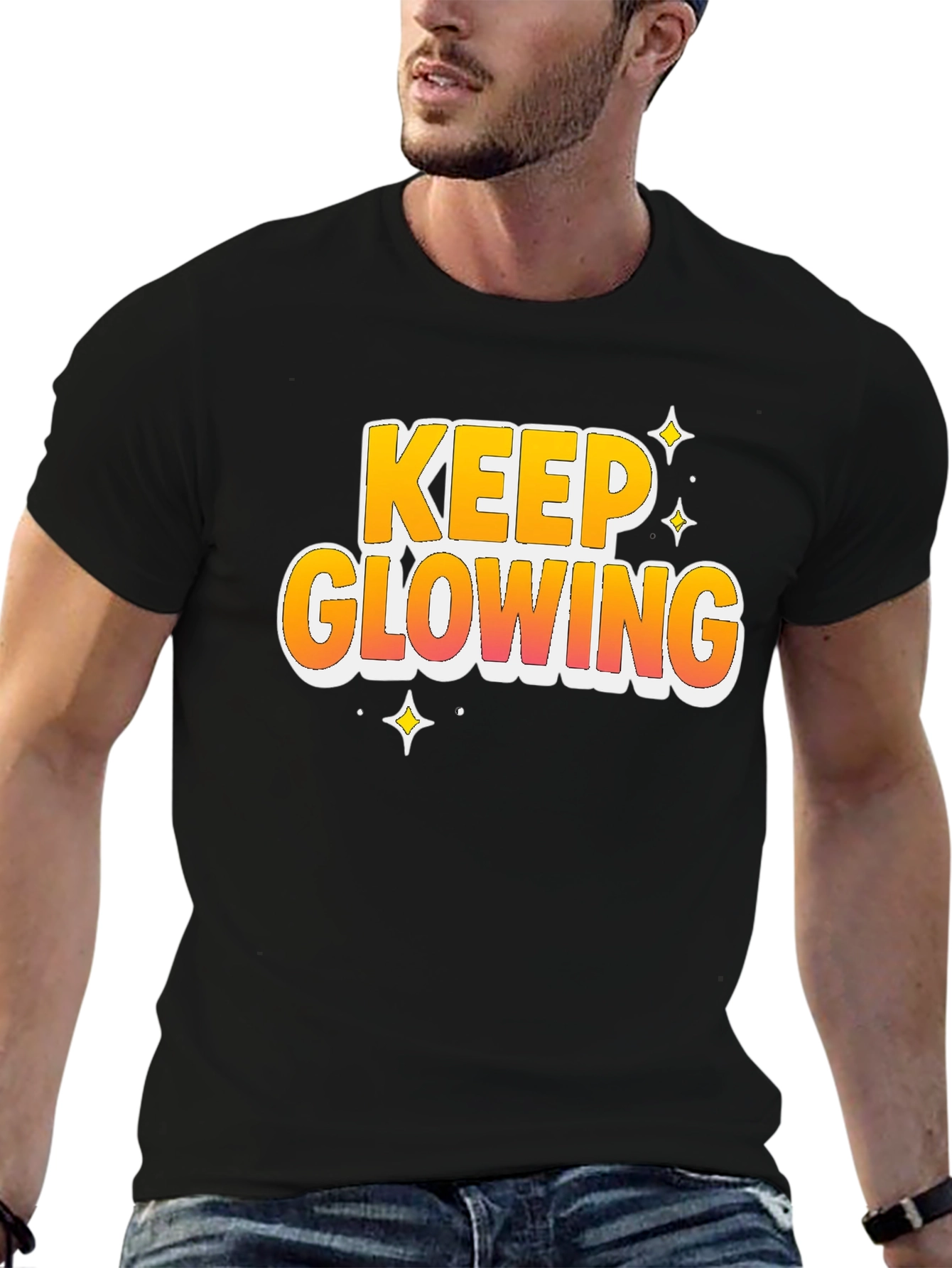 Keep Glowing Graphic T-Shirt - Stylish Trendy Tee