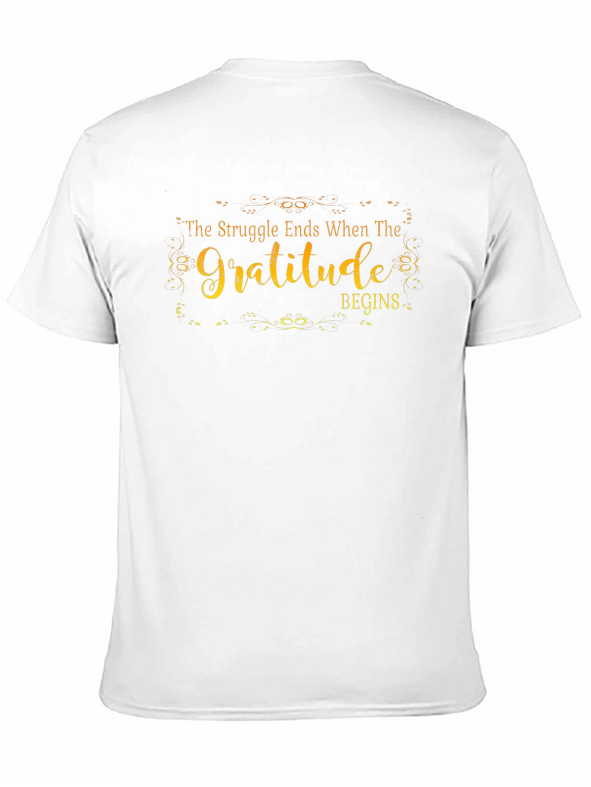Gratitude Begins Graphic T-Shirt - Inspirational Design