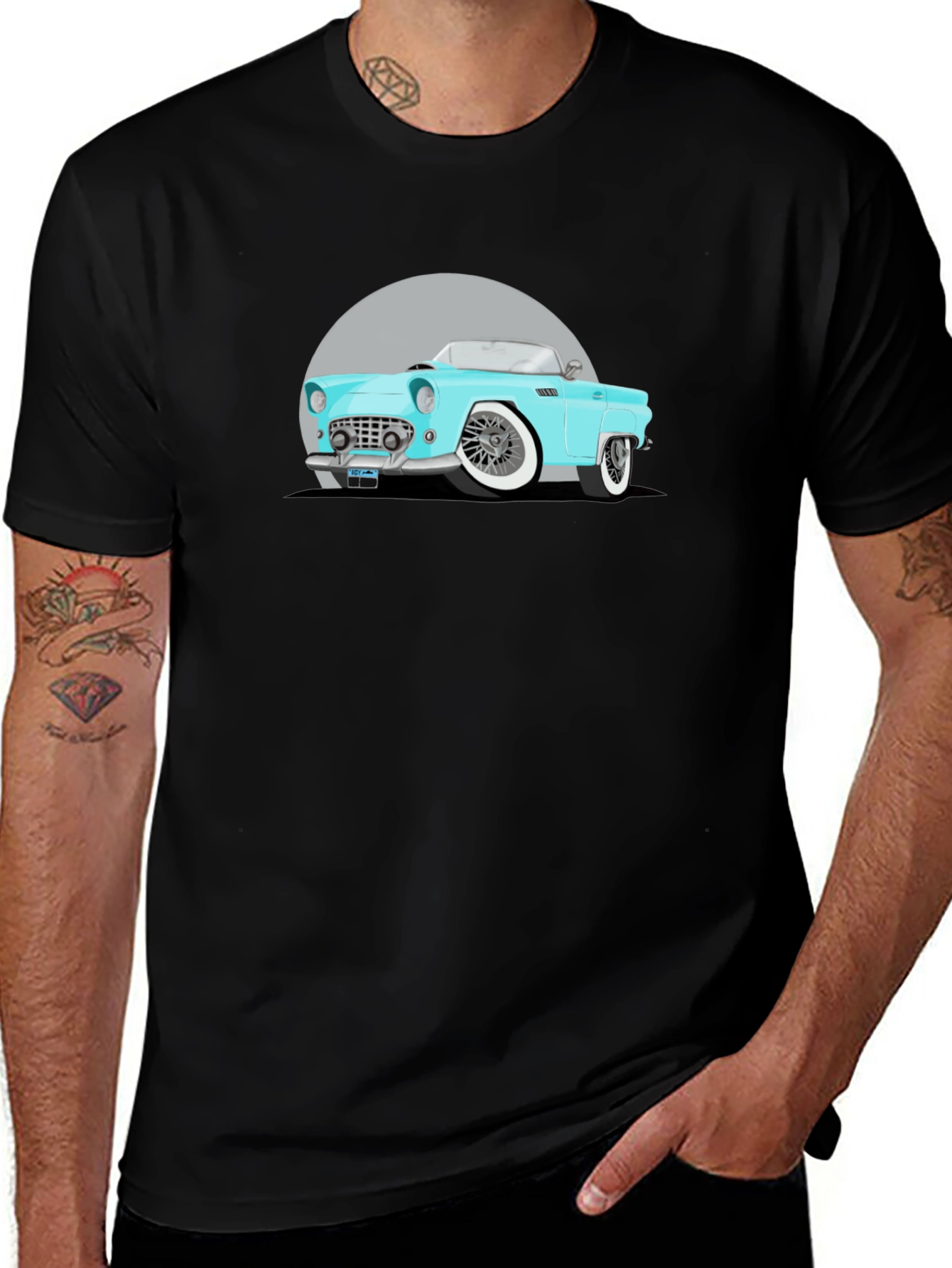 Classic Car Graphic Black T-Shirt
