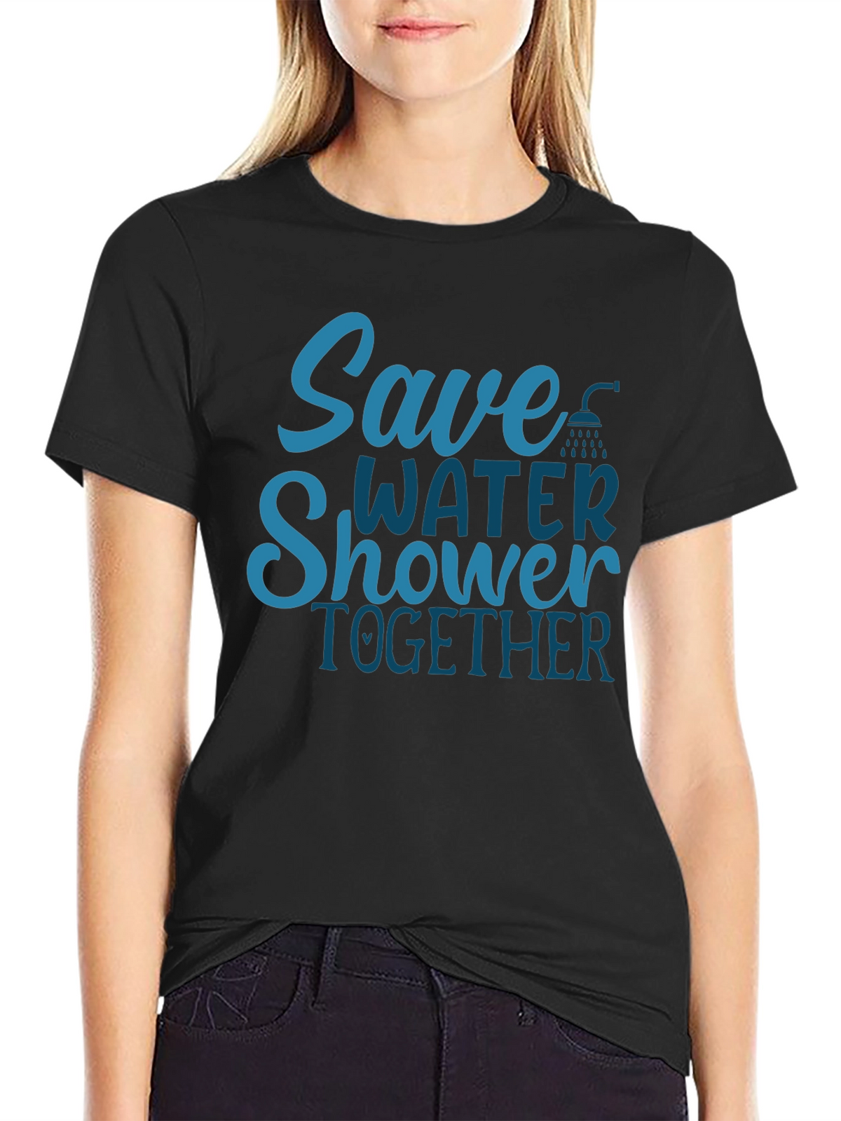 Save Water Shower Together T-Shirt Funny Eco Tee