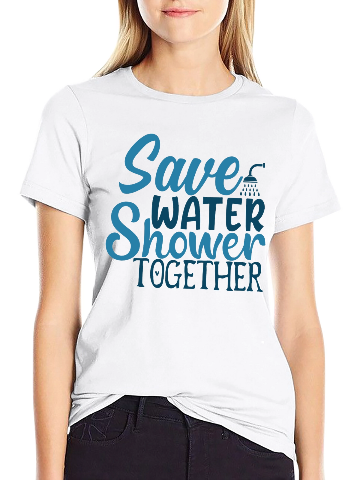 Save Water Shower Together T-Shirt Funny Eco Tee