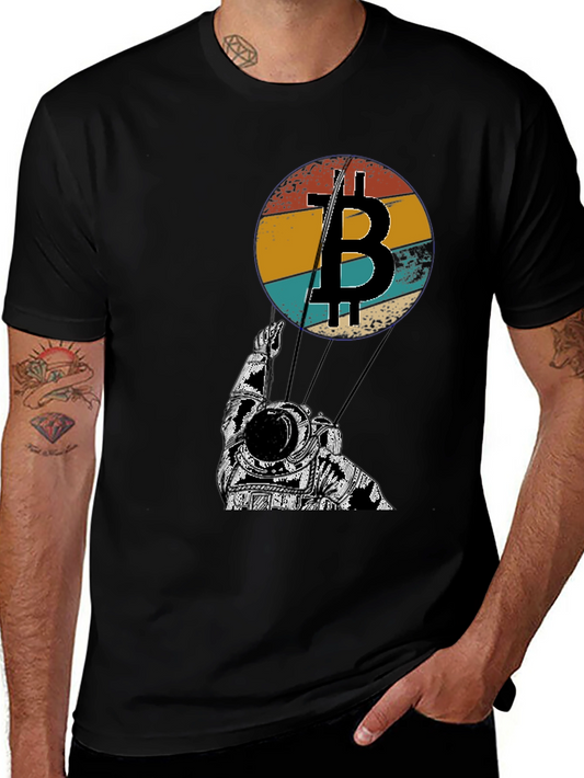 Bitcoin Astronaut Graphic Tee - Black