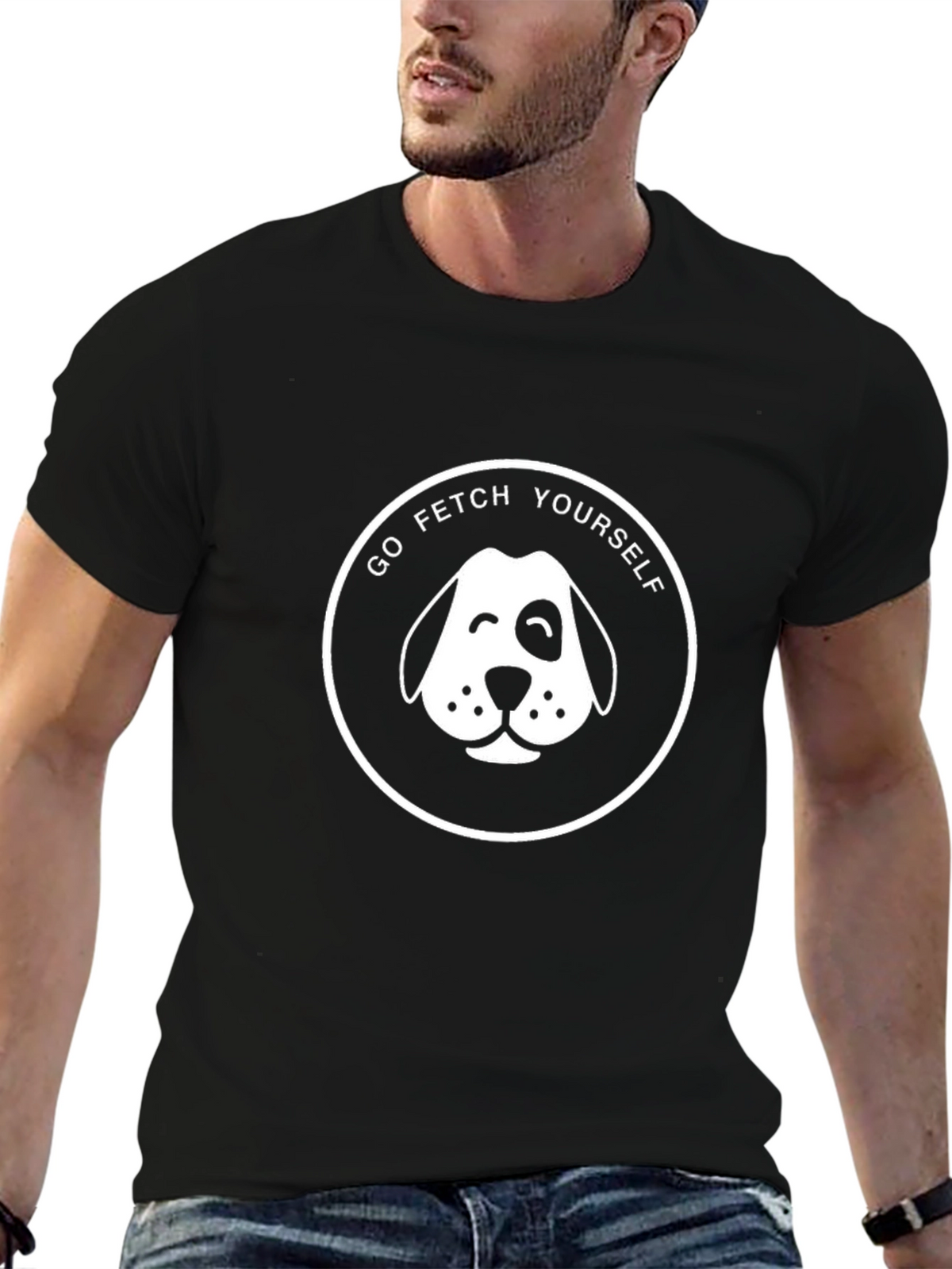 Go Fetch Yourself - Funny Dog Graphic T-Shirt