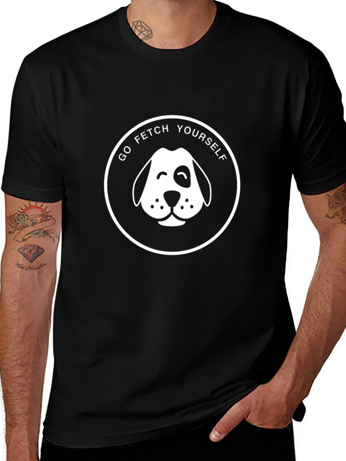 Go Fetch Yourself - Funny Dog Graphic T-Shirt