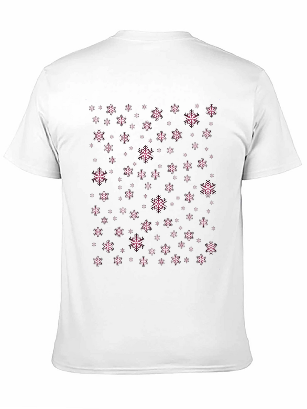 Snowflake Pattern Black T-Shirt