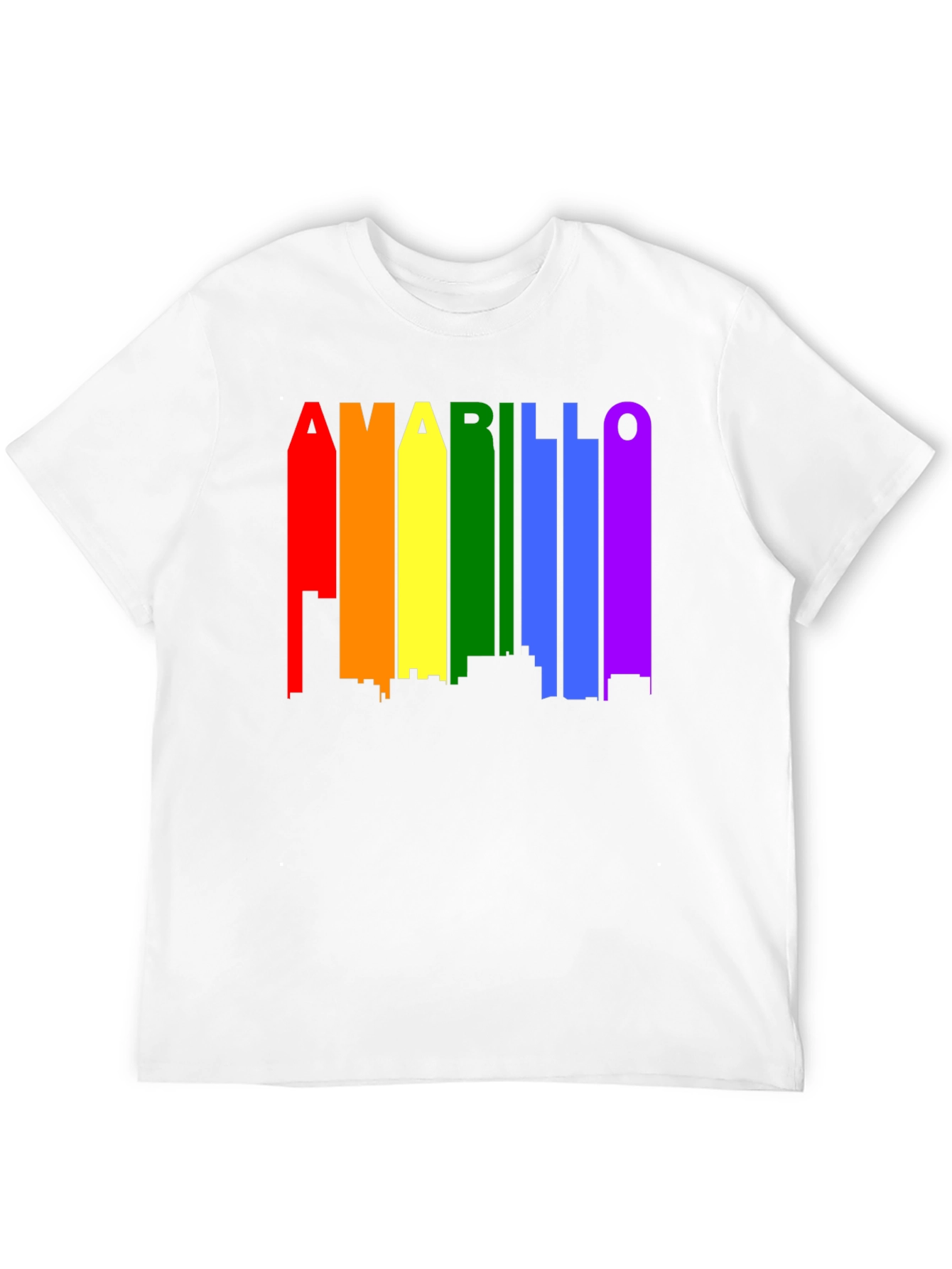 Amarillo Rainbow Skyline Graphic T-Shirt