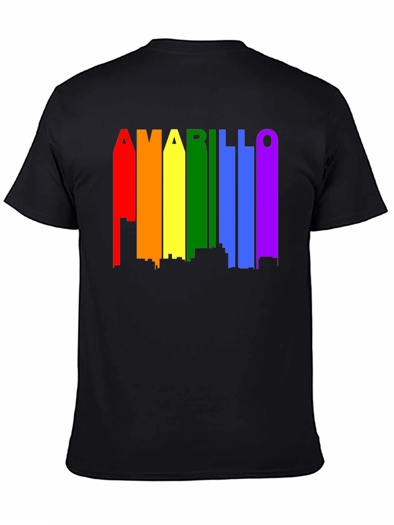 Amarillo Rainbow Skyline Graphic T-Shirt