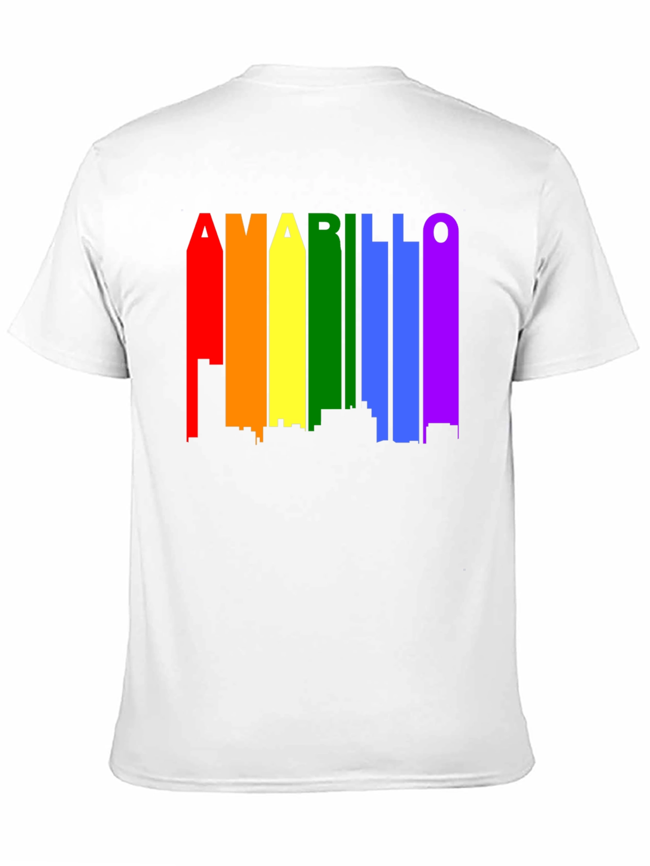 Amarillo Rainbow Skyline Graphic T-Shirt