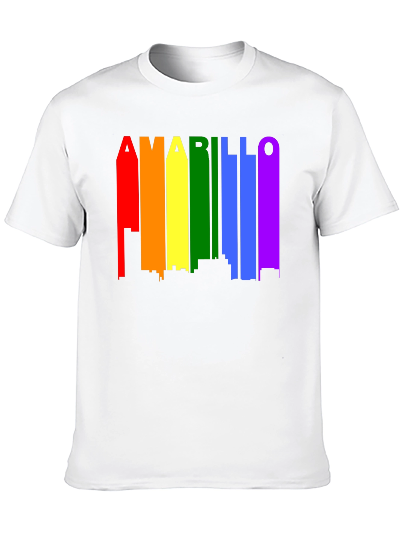 Amarillo Rainbow Skyline Graphic T-Shirt