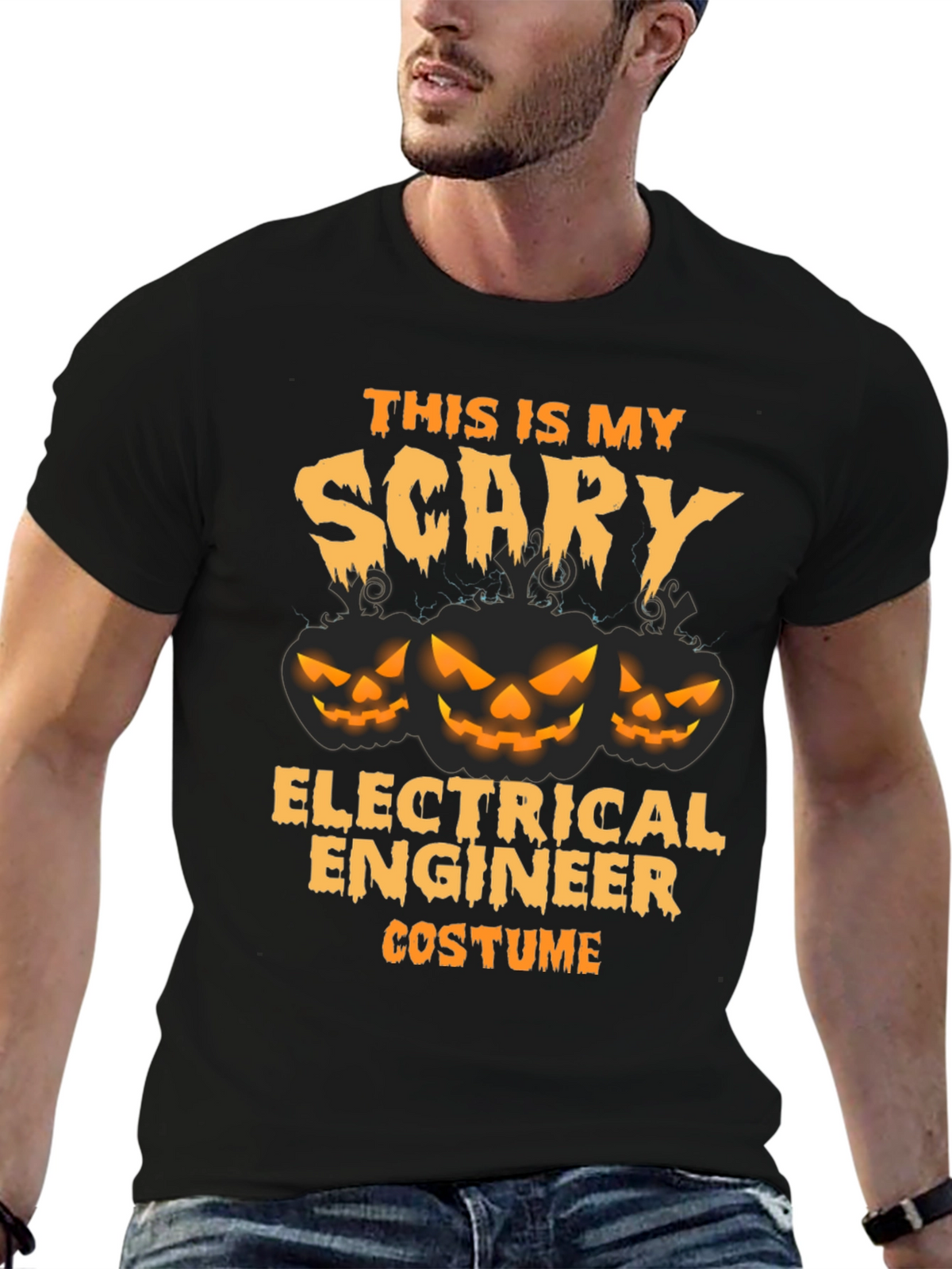 Scary Electrical Engineer Costume Halloween T-Shirt