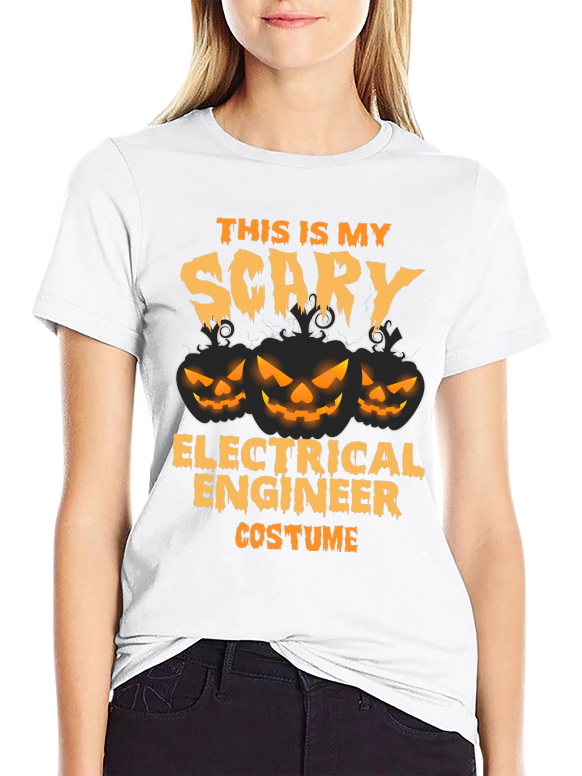 Scary Electrical Engineer Costume Halloween T-Shirt