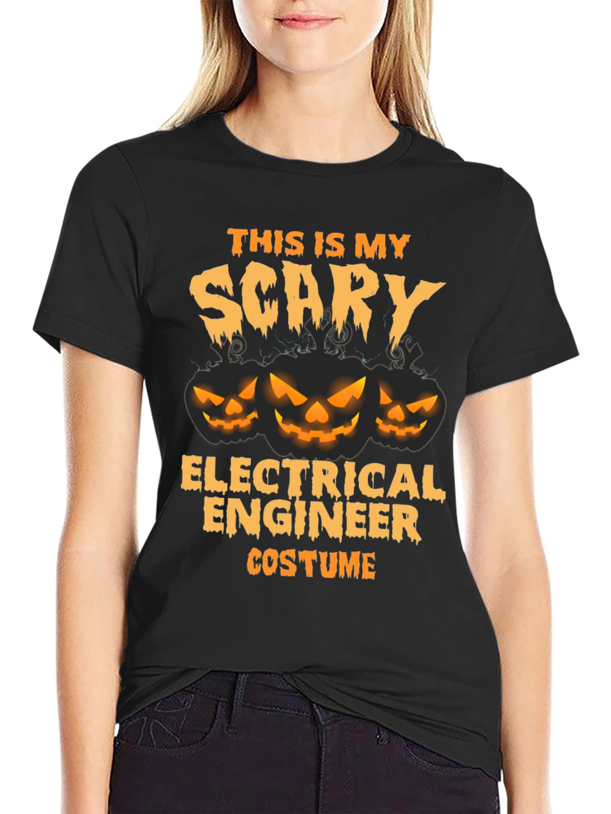 Scary Electrical Engineer Costume Halloween T-Shirt