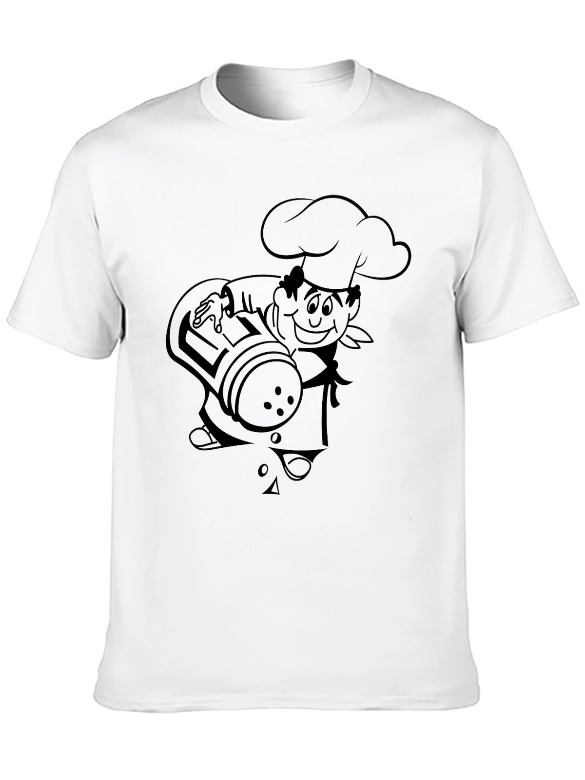 Chef Graphic Tee - Black Crew Neck T-Shirt