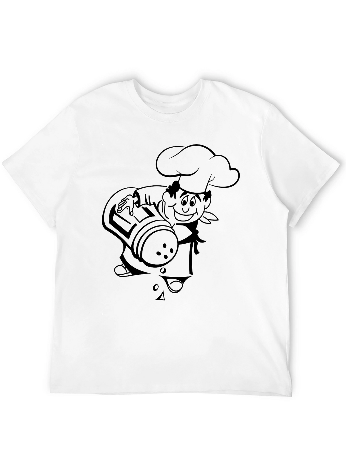 Chef Graphic Tee - Black Crew Neck T-Shirt