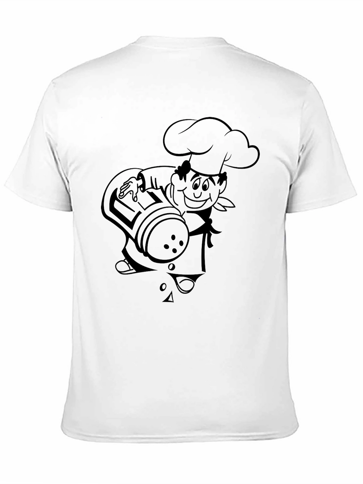 Chef Graphic Tee - Black Crew Neck T-Shirt