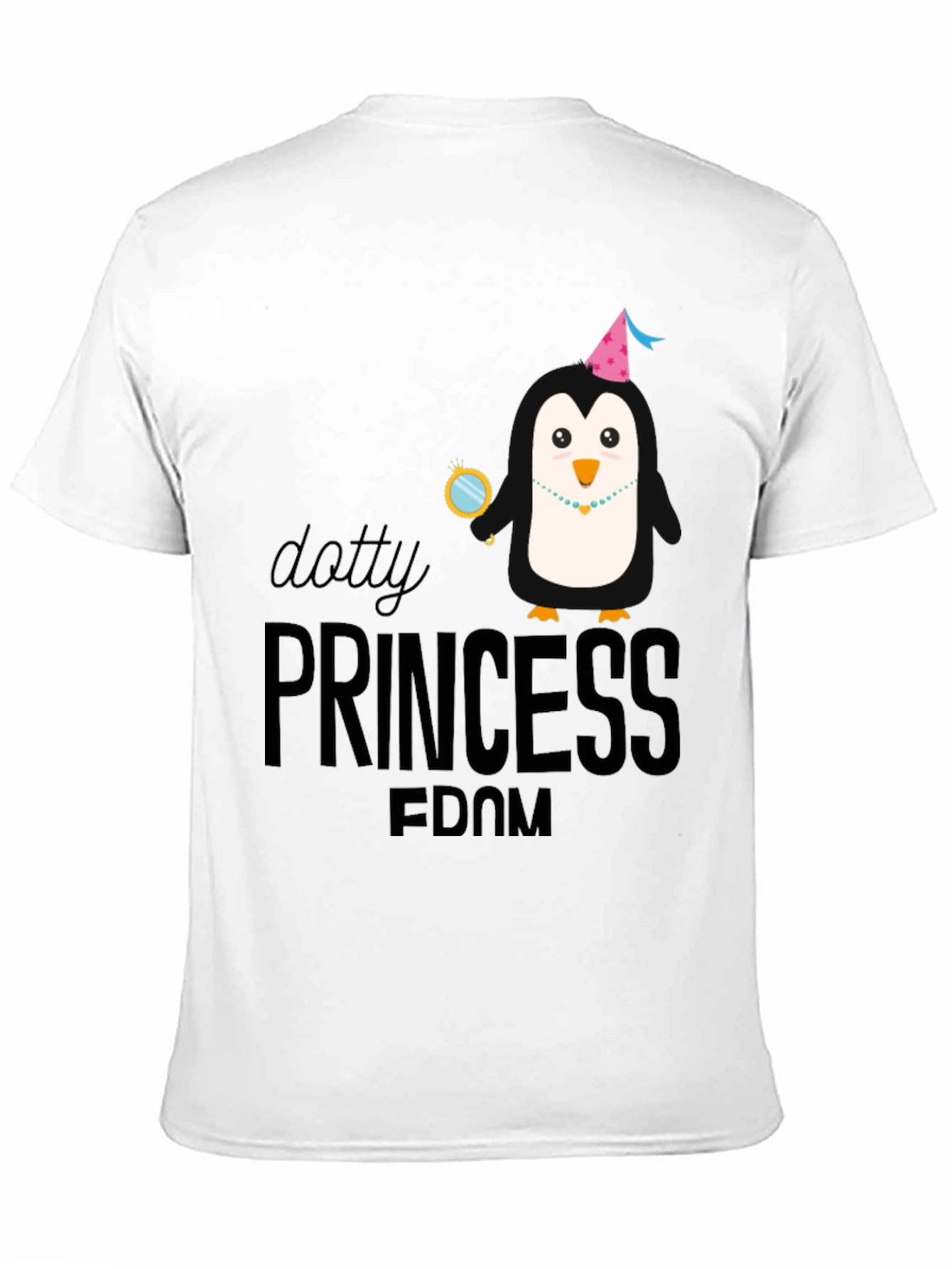 Dotty Princess Penguin T-Shirt - Black